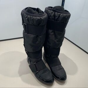 Totes Peyton Winter Boots Size 8 Black Adjustable Lined